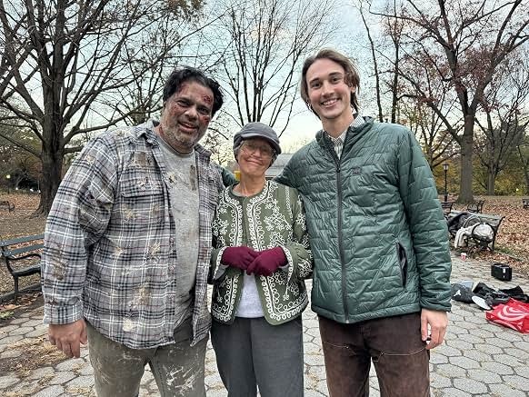 Sunil with fellow cast members outdoors